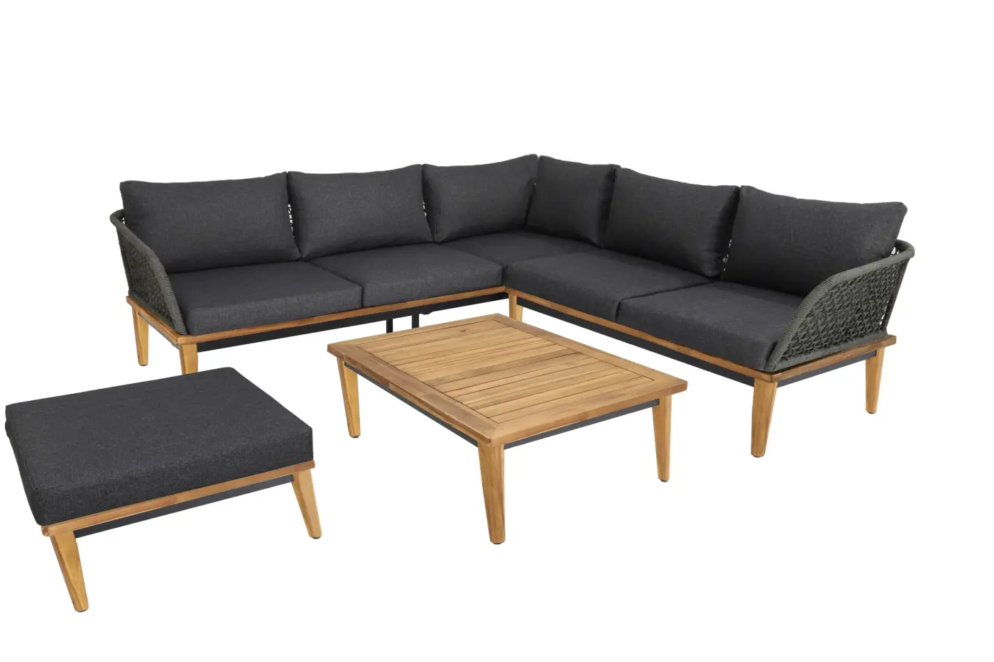Gartenlounge Locarno, Eckvariante gross, AL hoch, Akazie ...