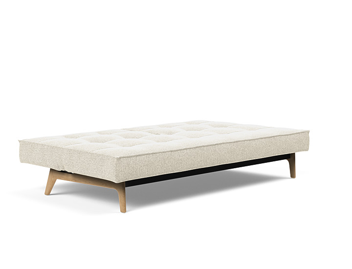 Sofa bed, Daybed, Beige, Upholstered, Wood legs