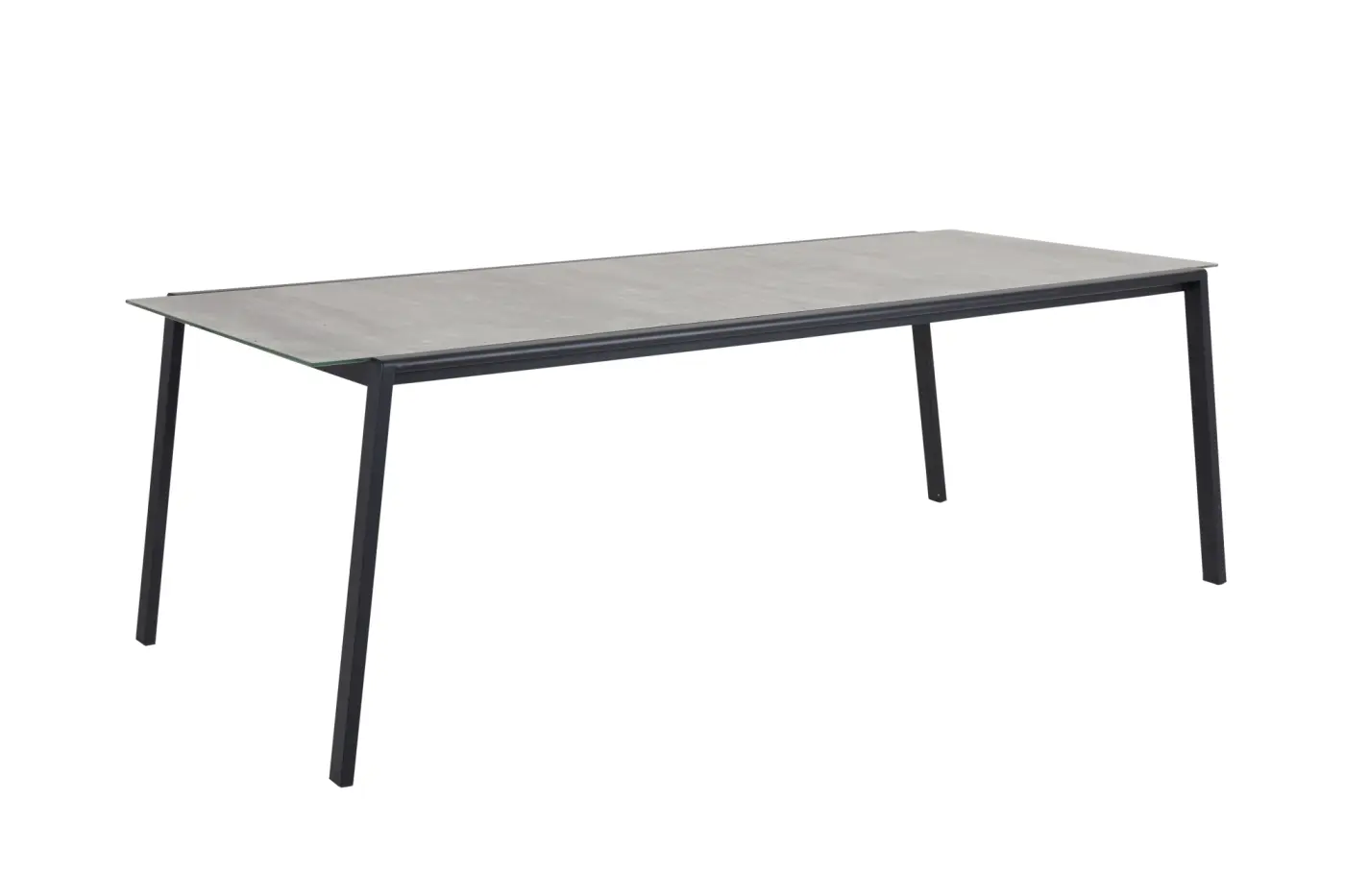 Gartentisch Lyra, schwarz/sand, 220x100x74 cm