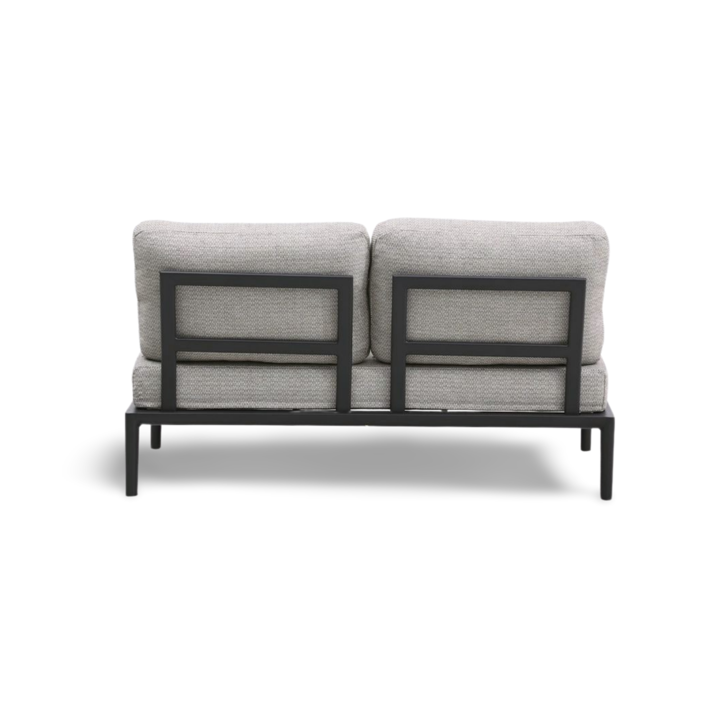 Sofa, Zwei-Sitzer, Grau, Metallrahmen, Kissenbezug