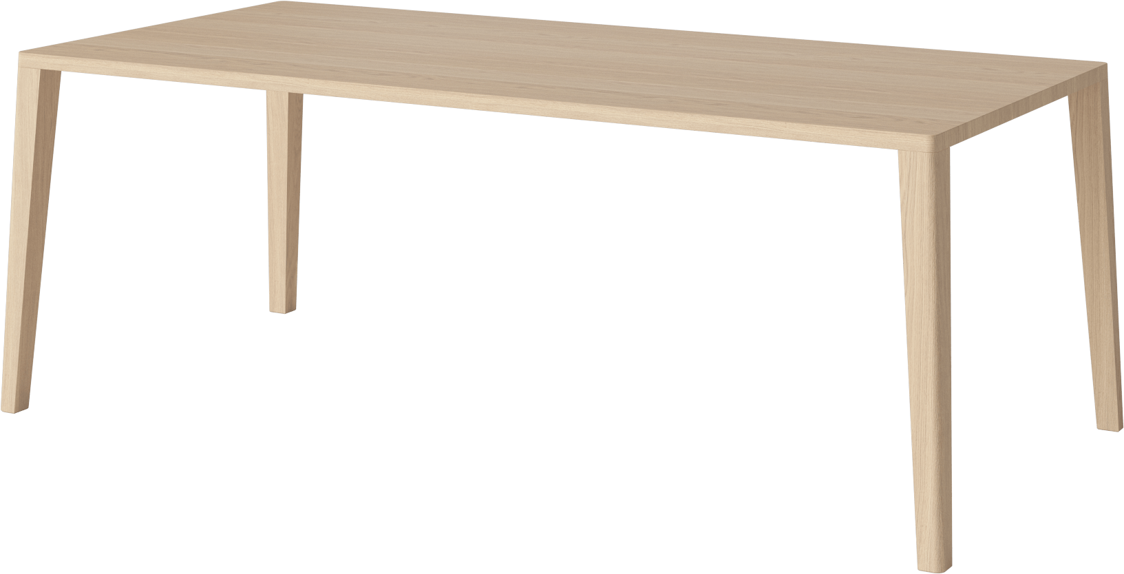 Graceful Dining Table 200 x 95 - 30 mm_White pigmented oiled oak 03-114-10_6816336_angle