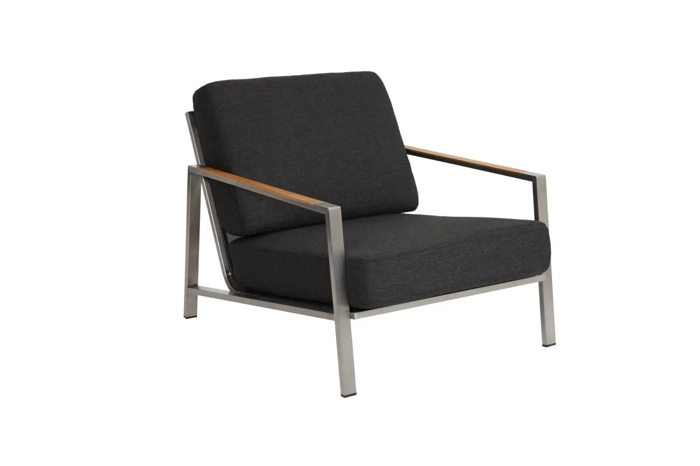 Sessel Naos, Edelstahlgestell, Armlehnenauflage Teak, Kis...