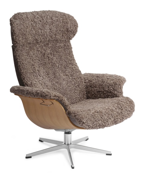 stuhl, sessel, pelz, bouclé, rockingsessel