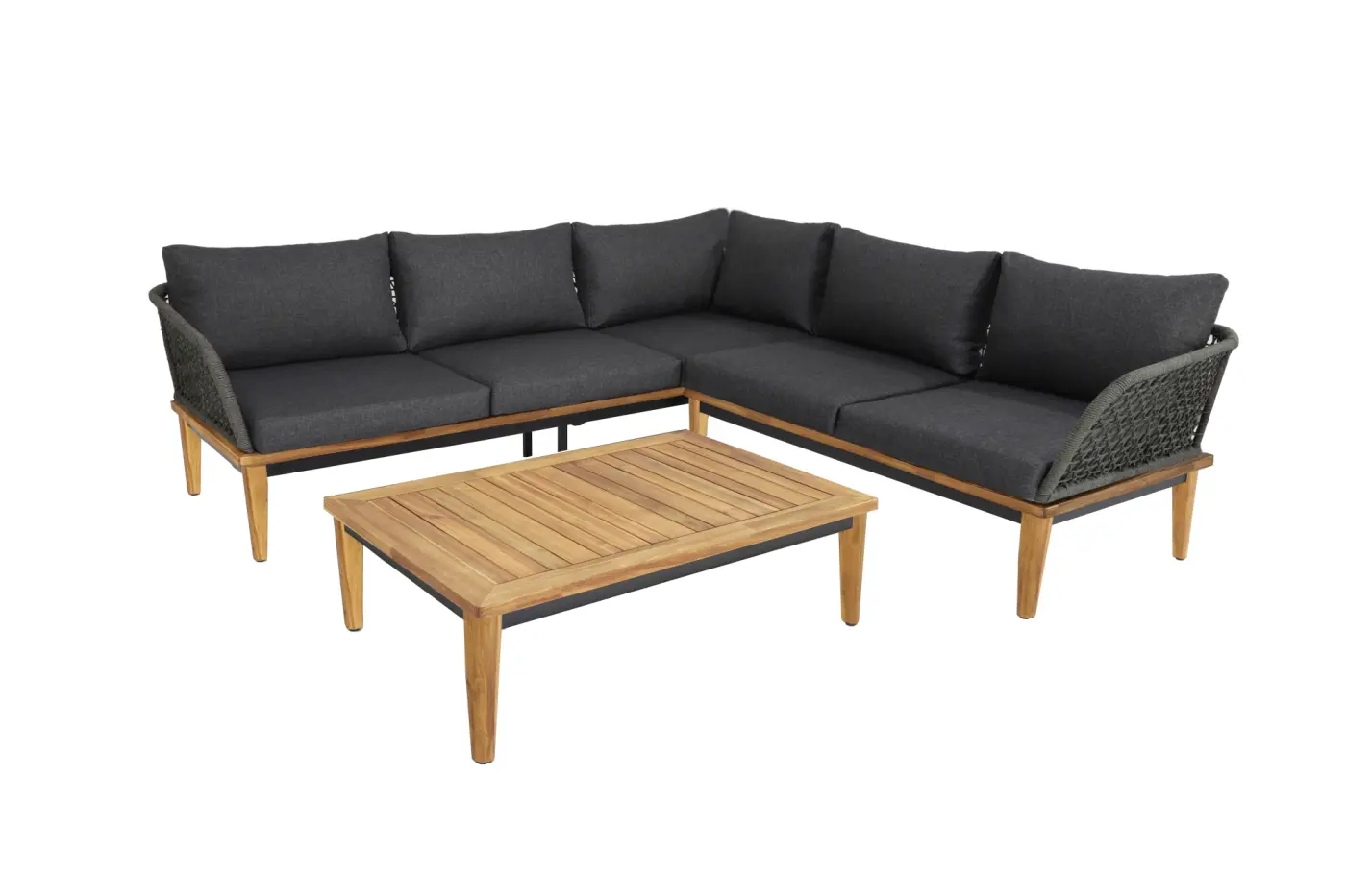 Gartenlounge Locarno, Eckvariante gross, AL hoch, Akazie ...