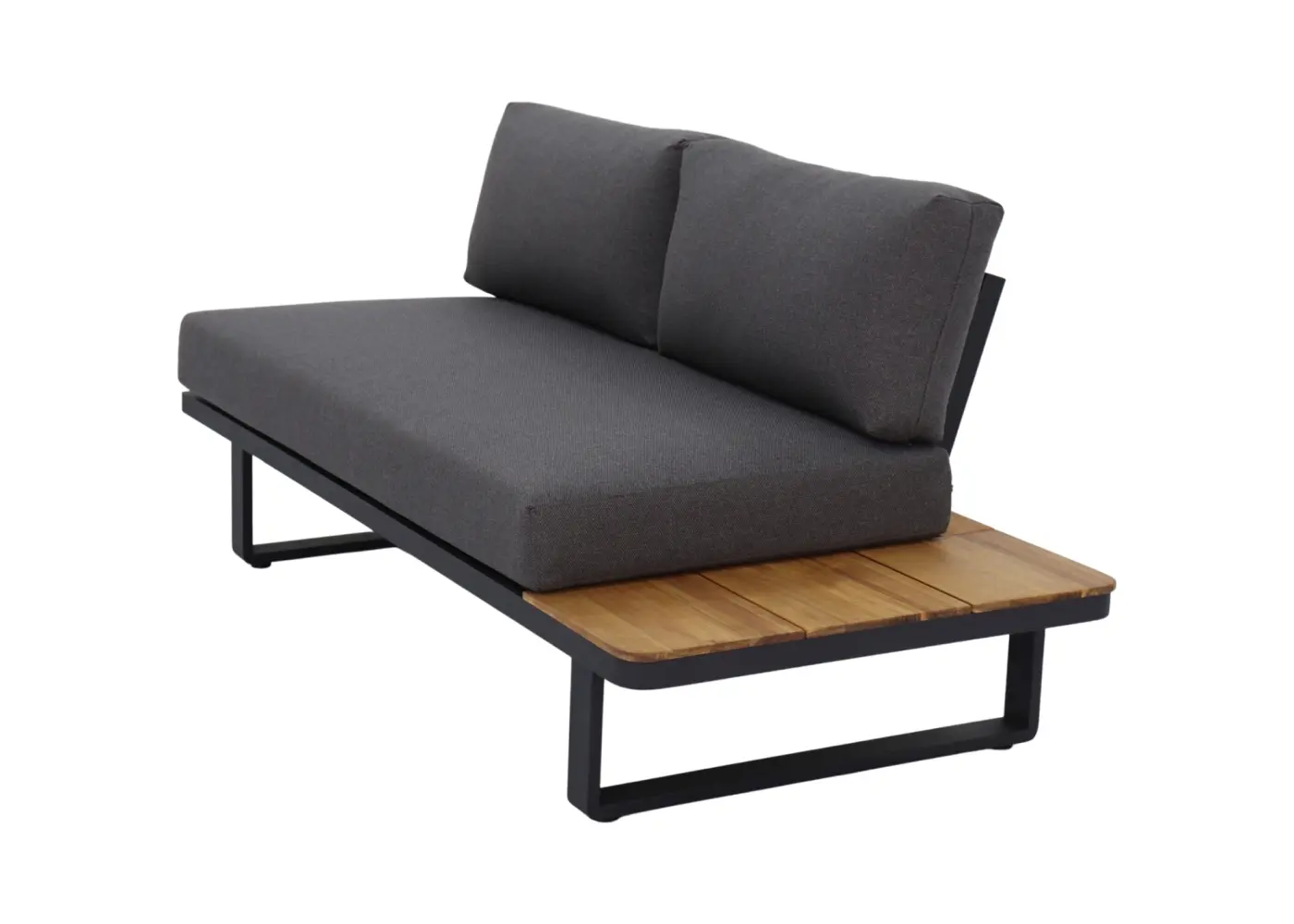 Gartensofa Silas, 2-Sitzer,  Alugestell schwarz pulverbes...