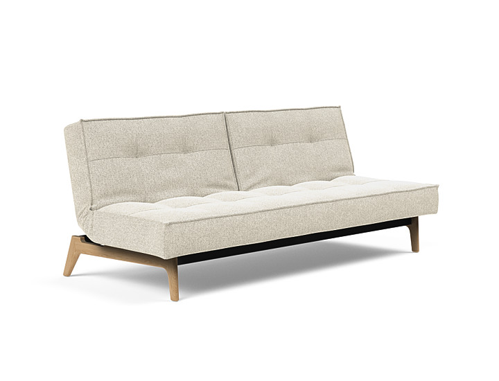 Sofa, Sofa-Bett, Beige, Holzbeine, Ledersessel?